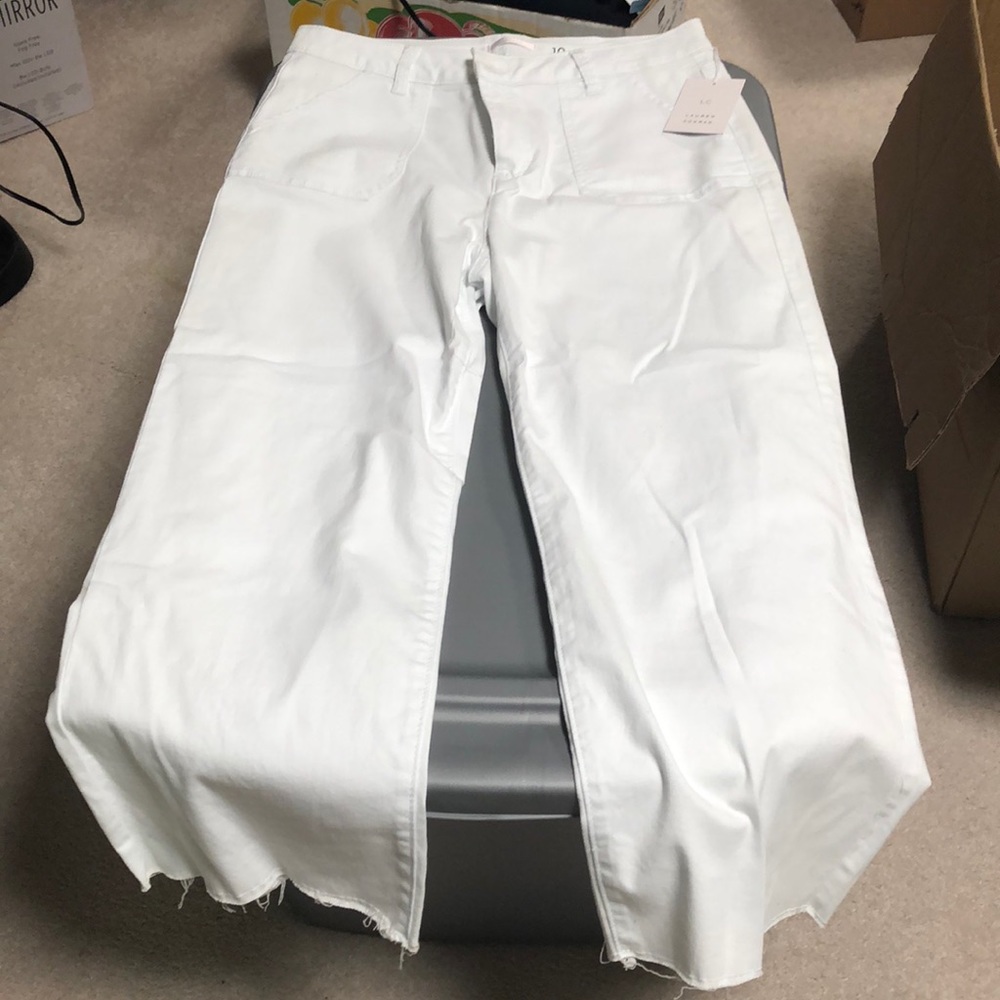 Lauren Conrad White crop pants
